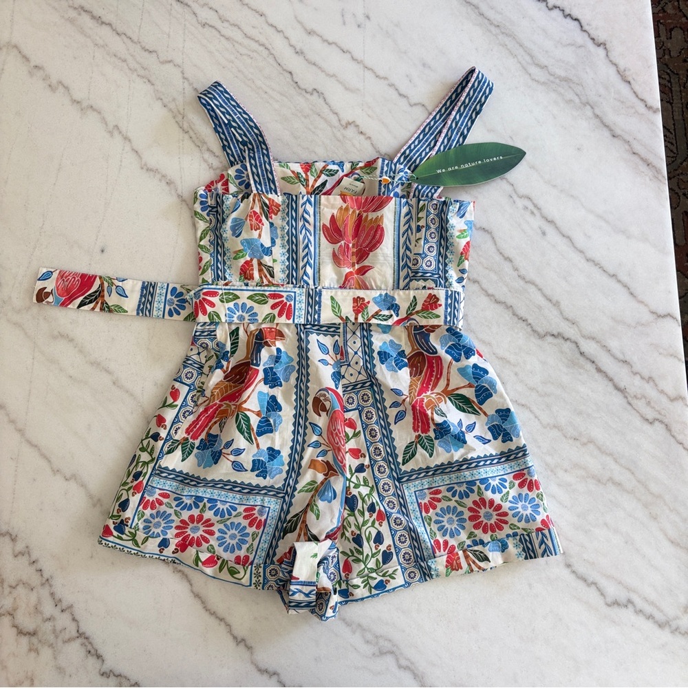 FARM Rio Multicolor Tropical Parrot Print Romper - Picture 4 of 8